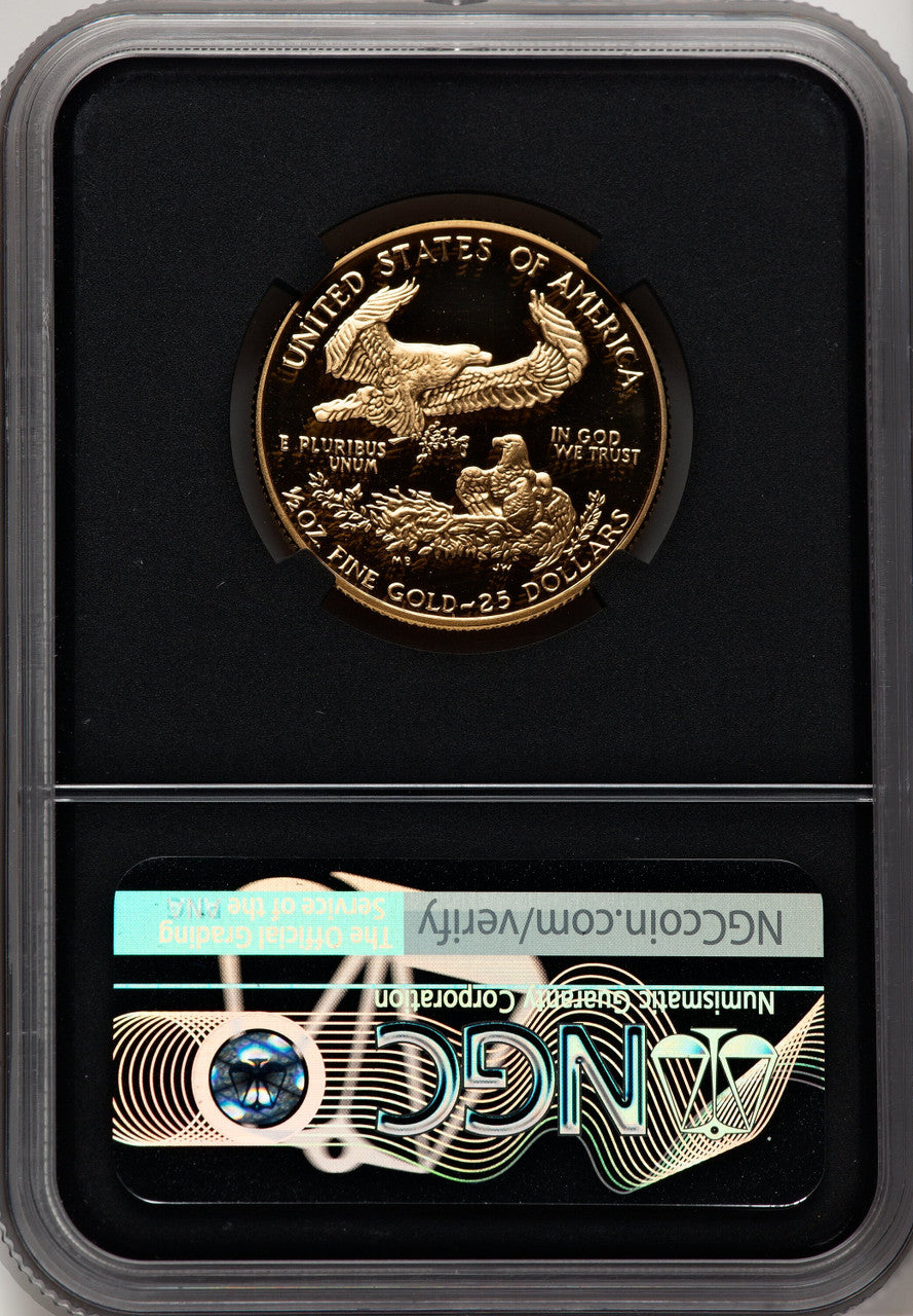 1993-P $25 Half-Ounce Gold Eagle Miles Standish NGC PF70