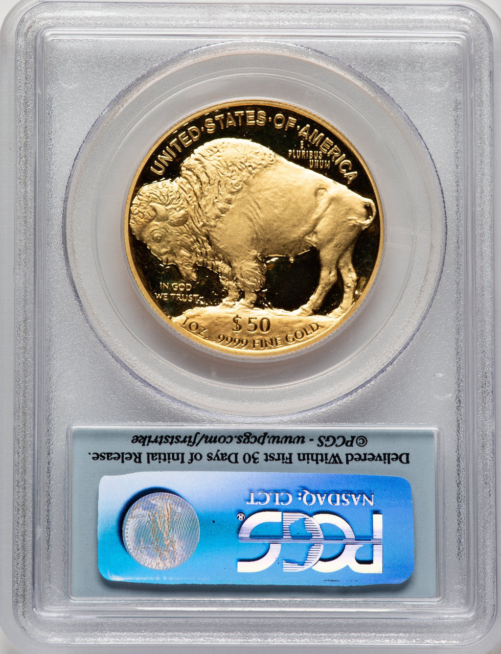 2007-W $50 One-Ounce Gold Buffalo First Strike FS Flag PCGS PR70 (506463021)