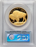 2010-W $50 One-Ounce Gold Buffalo First Strike DM FS Bison Label PCGS MS70