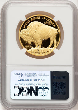 2011-W $50 One-Ounce Gold Buffalo Brown Label NGC PF70 (777303003)