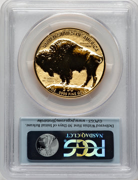 2013-W $50 One-Ounce Gold Buffalo Reverse Proof First Strike FS Flag PCGS PR70