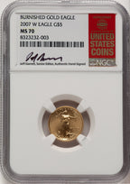 2007-W $5 Tenth-Ounce Gold Eagle Jeff Garrett Red Book NGC MS70