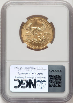 2006-W $25 Half-Ounce Gold Eagle Burnished Jeff Garrett Red Book NGC MS70
