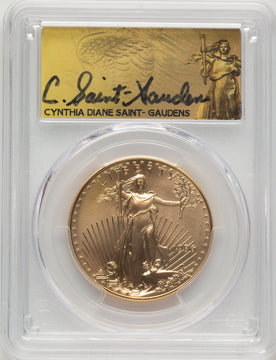 1996 $50 One-Ounce Gold Eagle Saint Gaudens Label PCGS MS70