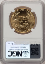 1988 $50 One-Ounce Gold Eagle Brown Label NGC MS70
