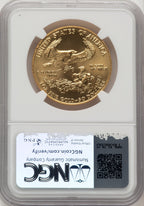 1987 $50 One-Ounce Gold Eagle Brown Label NGC MS70 (777344007)