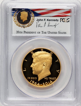 2014-W 50C Kennedy Gold 50th Anniversary First Strike Proof Kennedy Half Dollar PCGS PR70 (506464020)