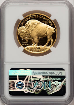 2006-W $50 One-Ounce Gold Buffalo .9999 Fine Gold Bison Label NGC PF70 (506464029)