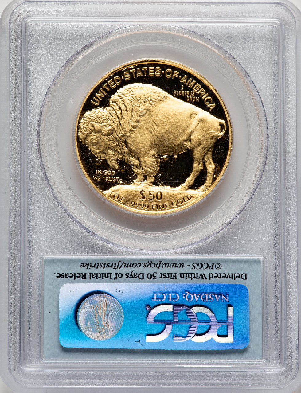 2006-W $50 One-Ounce Gold Buffalo First Strike FS Flag PCGS PR70