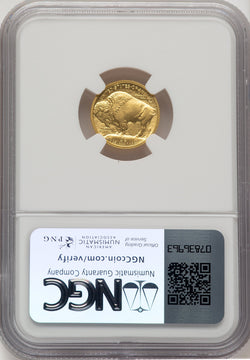 2008-W $5 Tenth-Ounce Gold Buffalo .9999 Fine Gold Jeff Garrett Red Book NGC MS70