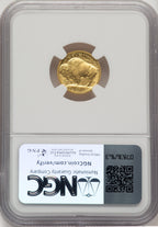 2008-W $5 Tenth-Ounce Gold Buffalo .9999 Fine Gold Jeff Garrett Red Book NGC MS70