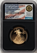 2011-W $25 Half-Ounce Gold Eagle Miles Standish NGC PF70
