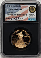 2020-W $25 Half-Ounce Gold Eagle Miles Standish NGC PF70