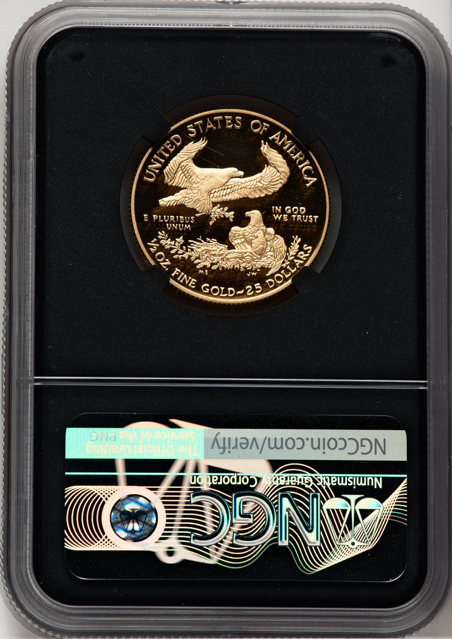 2021-W G$25 Half Ounce Gold Eagle Type Two Miles Standish NGC PF70