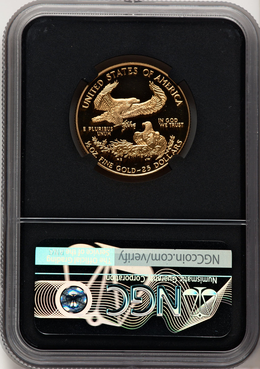 1999-W $25 Half-Ounce Gold Eagle Miles Standish NGC PF70