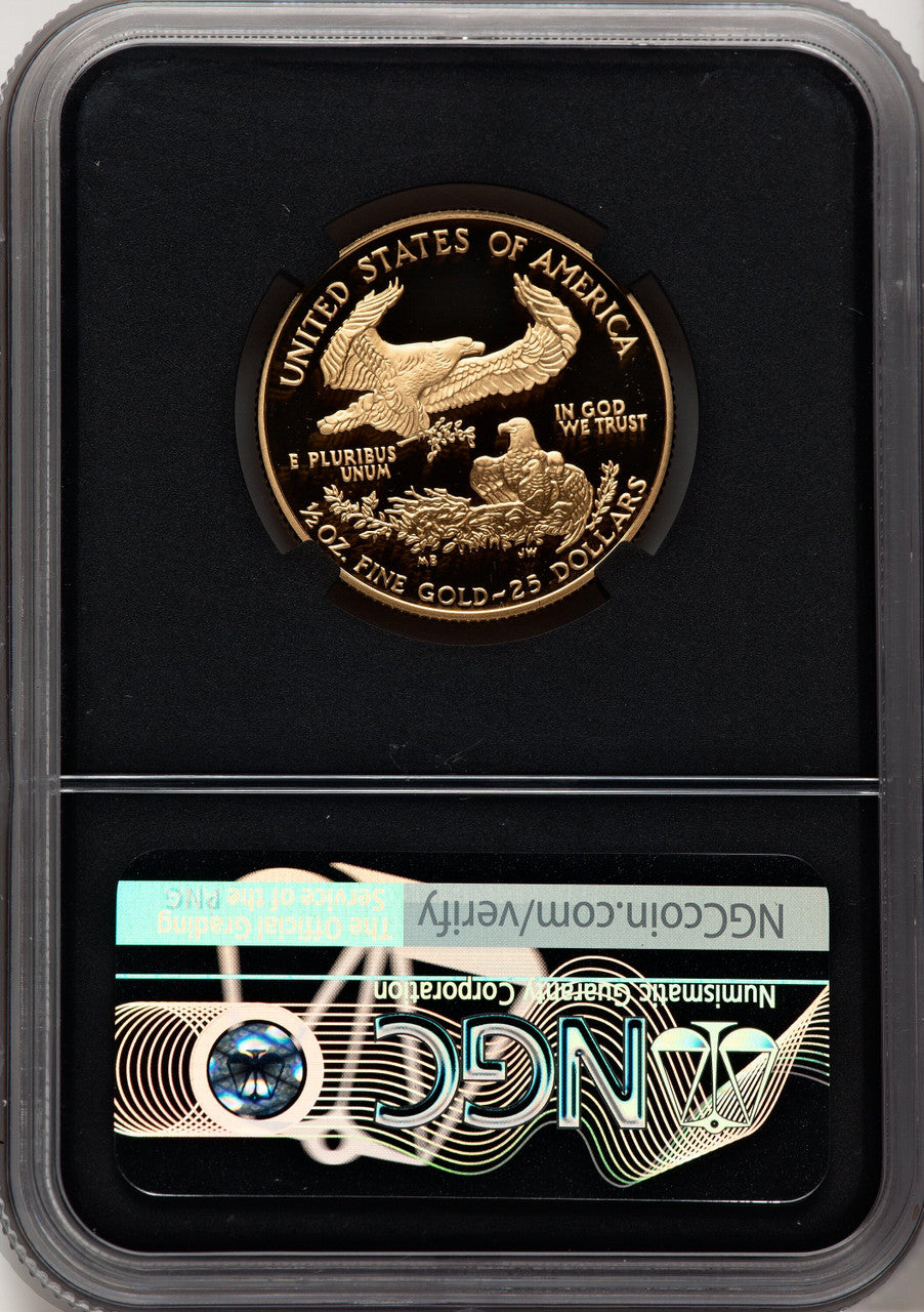 2005-W $25 Half-Ounce Gold Eagle Miles Standish NGC PF70