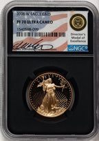 2006-W $25 Half-Ounce Gold Eagle Miles Standish NGC PF70