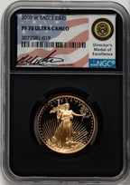 2007-W $25 Half-Ounce Gold Eagle Miles Standish NGC PF70
