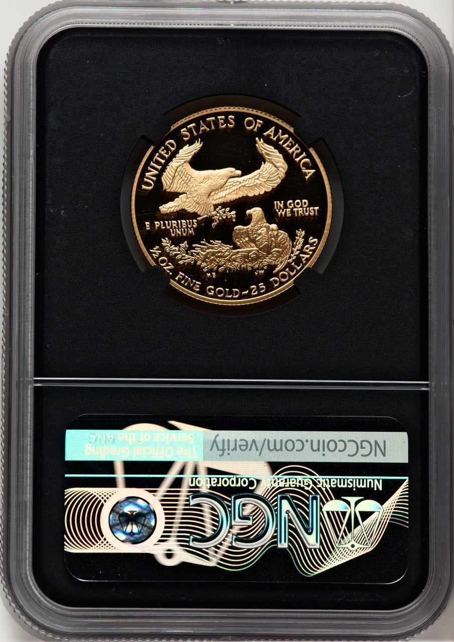 2008-W $25 Half-Ounce Gold Eagle Miles Standish NGC PF70