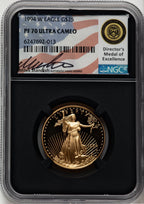 1994-W $25 Half-Ounce Gold Eagle Miles Standish NGC PF70
