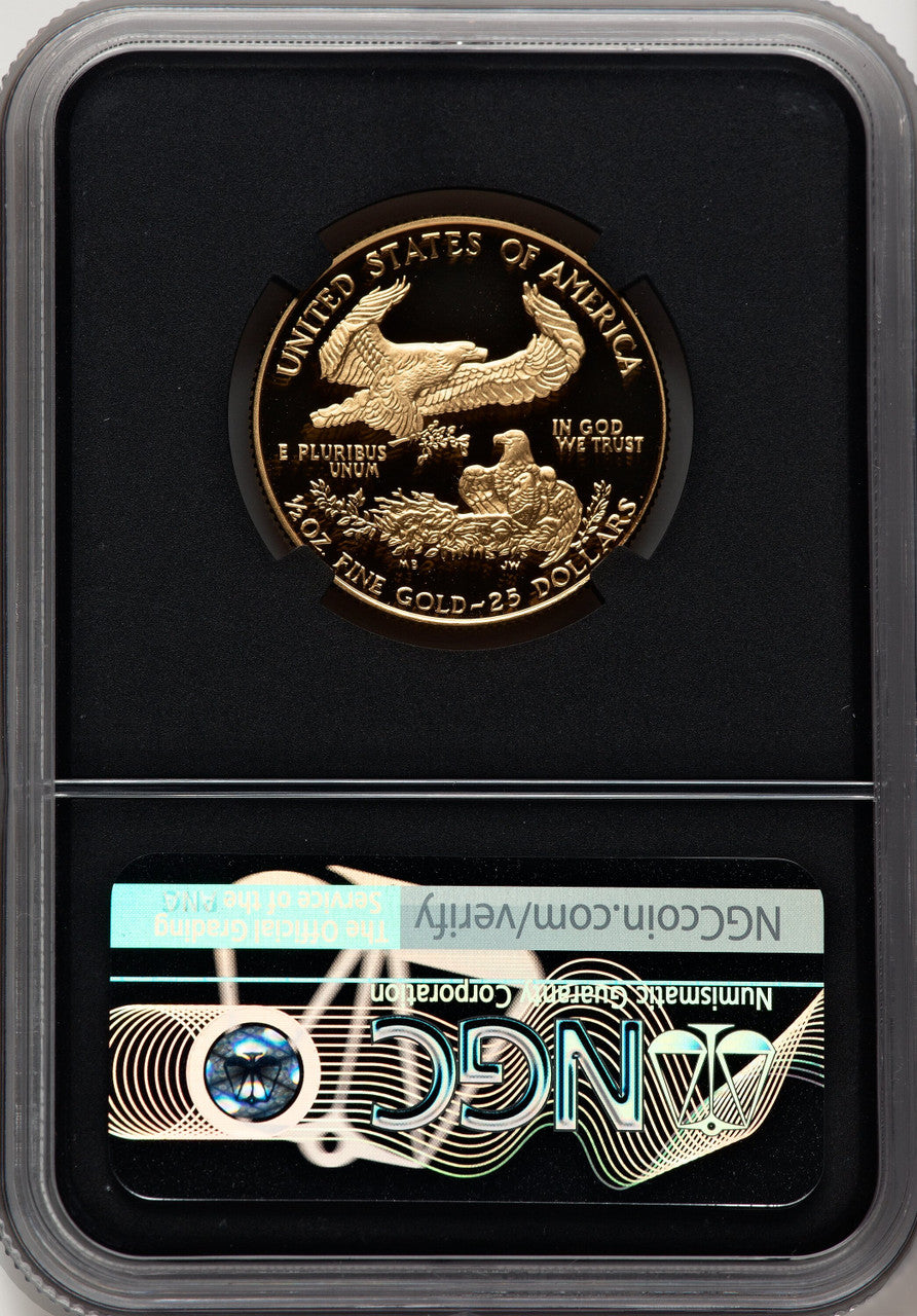 1994-W $25 Half-Ounce Gold Eagle Miles Standish NGC PF70