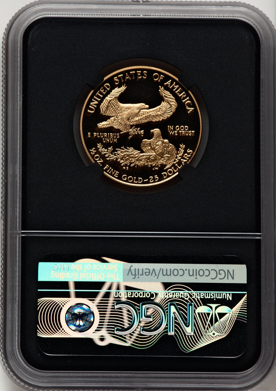 1995-W $25 Half-Ounce Gold Eagle Miles Standish NGC PF70