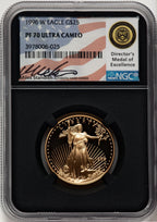 1996-W $25 Half-Ounce Gold Eagle Miles Standish NGC PF70