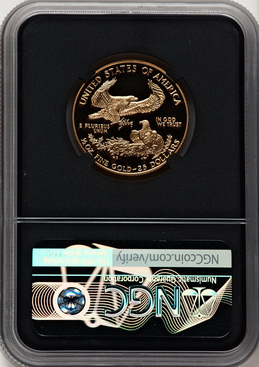1998-W $25 Half-Ounce Gold Eagle Miles Standish NGC PF70
