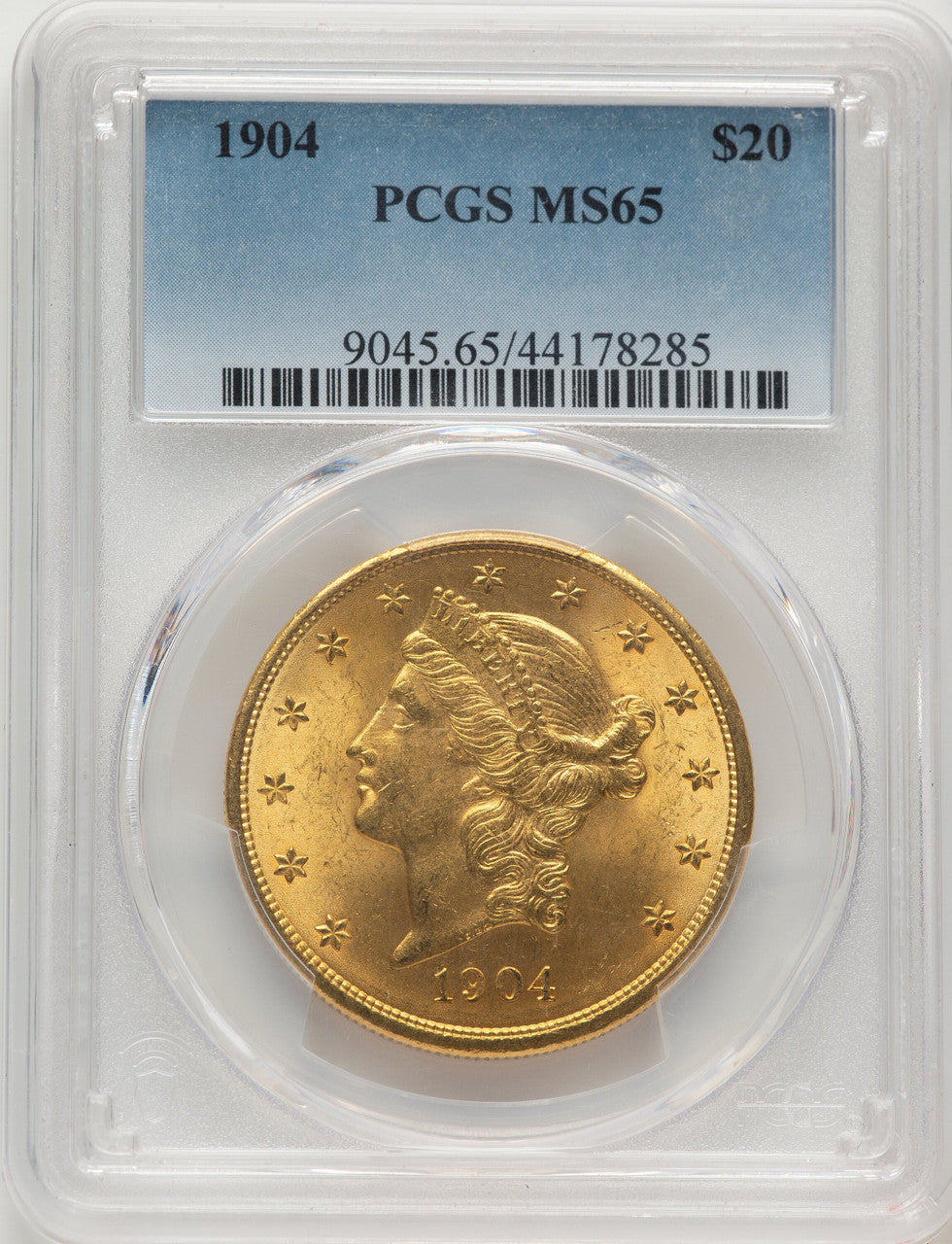 1904 $20 Liberty Liberty Double Eagle PCGS MS65