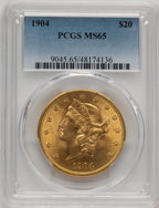 1904 $20 Liberty Liberty Double Eagle PCGS MS65 (776441009)