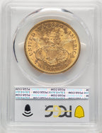 1873-S $20 Closed 3 Liberty Double Eagle PCGS MS63