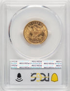1892 $5 CAC Liberty Half Eagle PCGS MS64