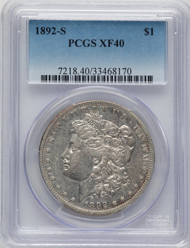 1892-S Morgan Dollar PCGS XF40 (777396014)