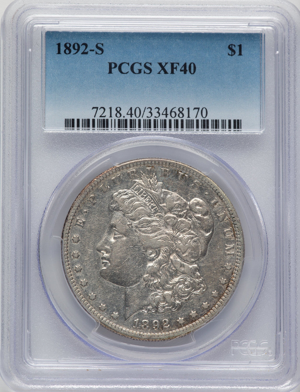 1892-S Morgan Dollar PCGS XF40 (777396014)