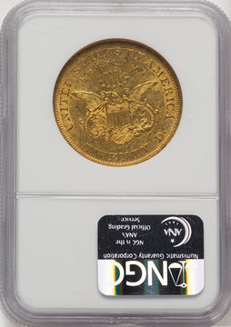 1850 $20 Liberty Double Eagle NGC AU55