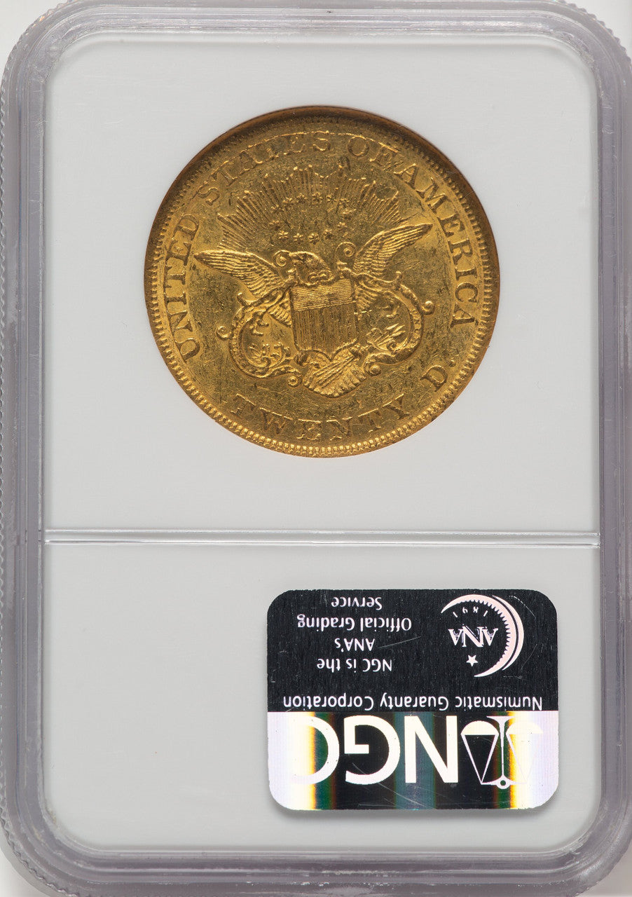 1850 $20 Liberty Double Eagle NGC AU55