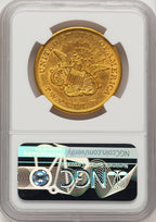 1854 $20 Large Date Proof Liberty Double Eagle NGC AU55 (776751005)
