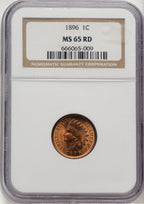 1896 1C RD Indian Cent NGC MS65 (520975005)
