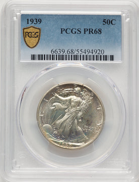 1939 50C Proof Walking Liberty Half Dollar PCGS PR68 (520973001)