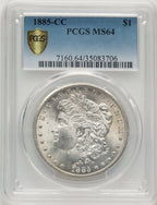 1885-CC Morgan Dollar PCGS MS64 (506461007)