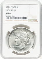 1921 Peace Dollar NGC MS64 (777479007)