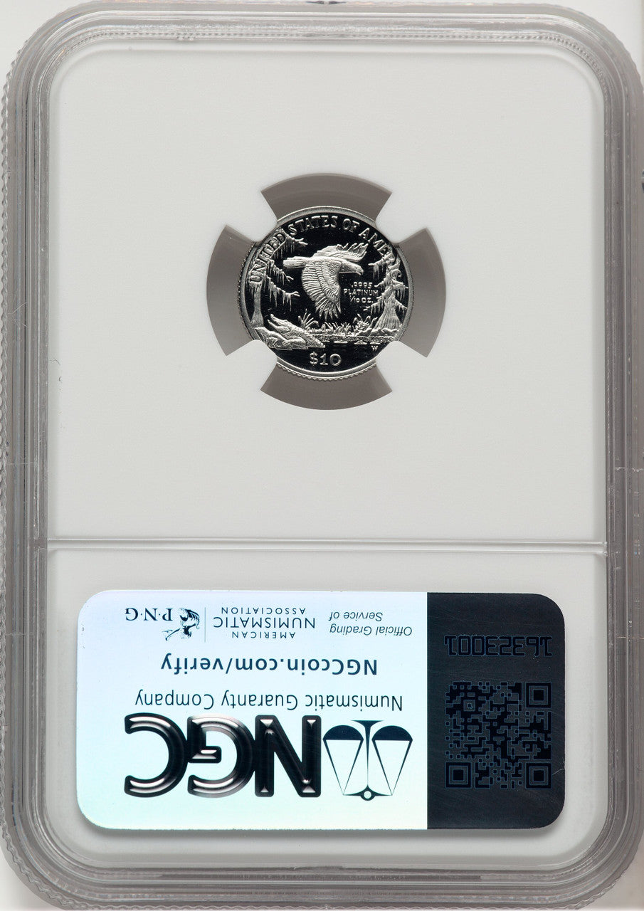 1999-W $10 Tenth-Ounce Platinum Brown Label NGC PF70 (768384089)