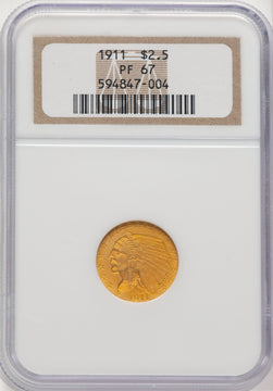1911 $2.50 Proof Indian Quarter Eagle NGC PR67