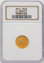 1911 $2.50 Proof Indian Quarter Eagle NGC PR67