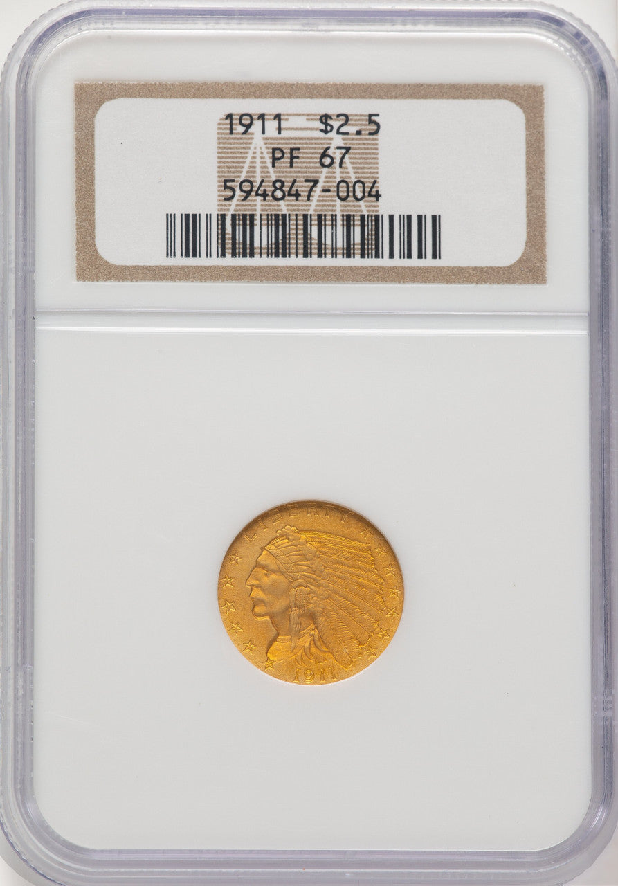 1911 $2.50 Proof Indian Quarter Eagle NGC PR67