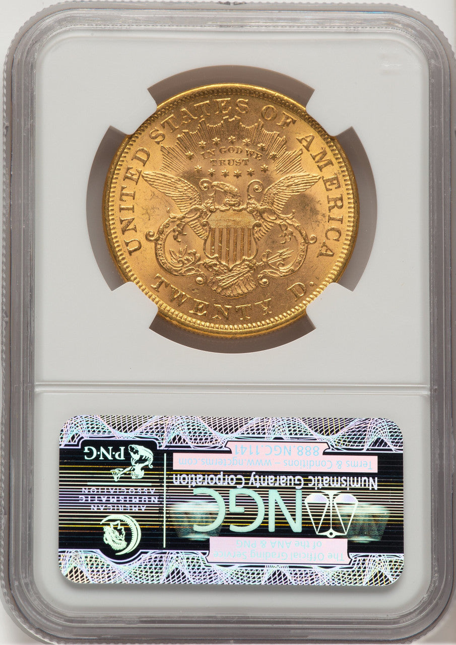 1875 $20 Liberty Double Eagle NGC MS62