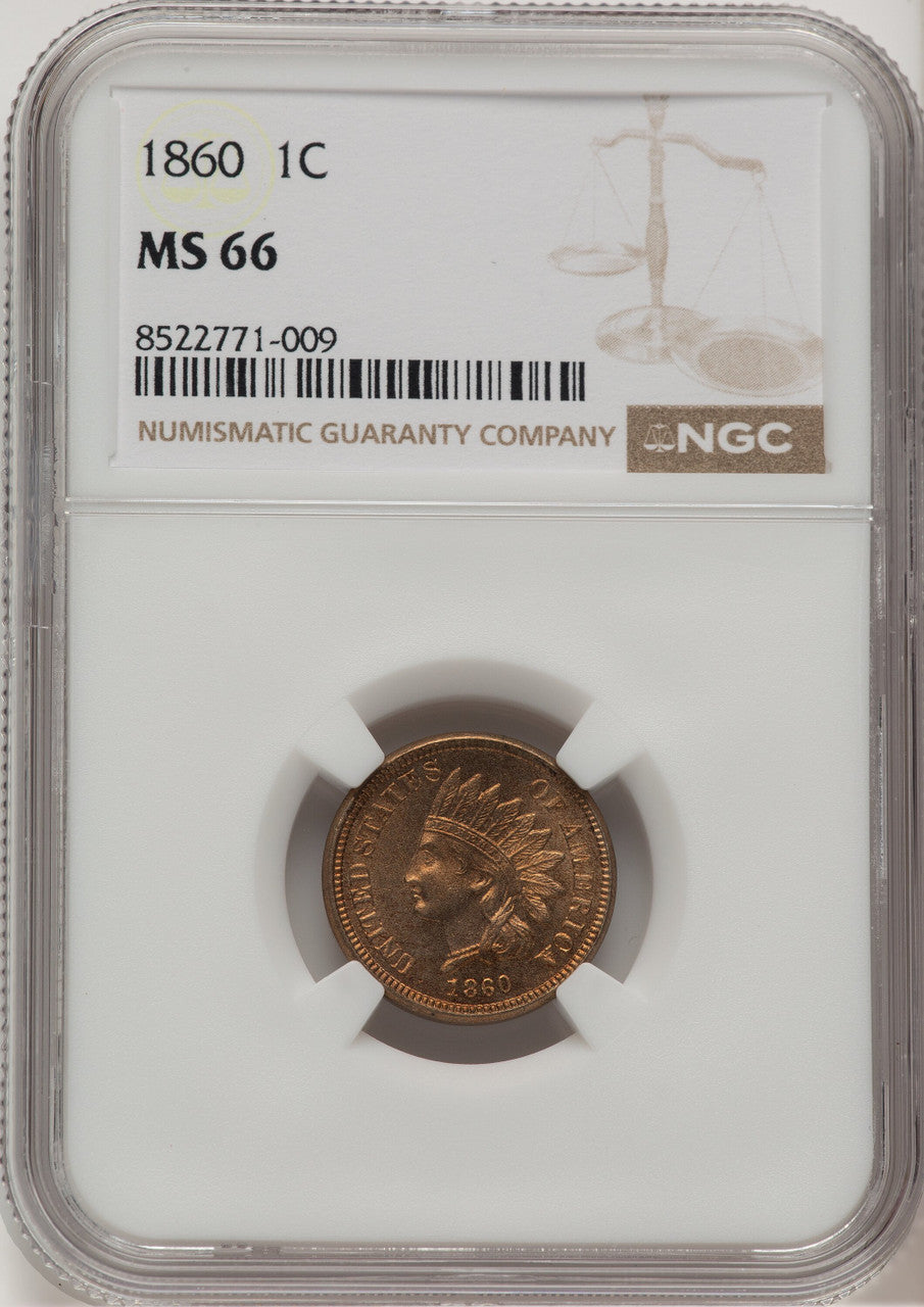 1860 1C Indian Cent NGC MS66 (776350024)