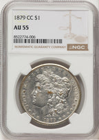 1879-CC Morgan Dollar NGC AU55