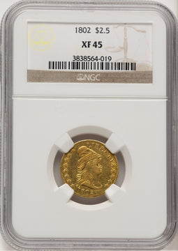 1802 $2.50 Early Quarter Eagle NGC XF45