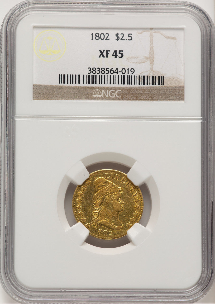 1802 $2.50 Early Quarter Eagle NGC XF45